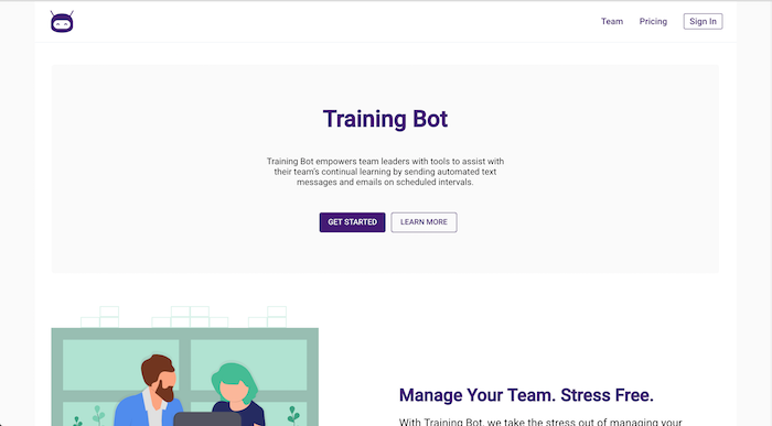 training bot application